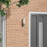 vidaXL Lampă de perete exterior cu senzor, argintiu, oțel inox. IP44