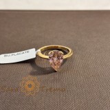 Cumpara ieftin Inel placat cu aur, cu cristal roz zirconia