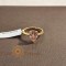 Inel placat cu aur, cu cristal roz zirconia