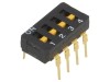 Comutator OMRON A6D-4100 DIP-SWITCH, 4 sectiuni, ON-OFF, Montare THT, PBT, 2.54mm