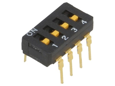 Comutator DIP-SWITCH 4 secțiuni ON-OFF foto