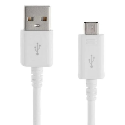 Cablu Incarcare Micro USB Alb 1M foto