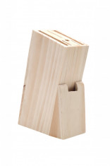 Suport pentru cutite, lemn, 22.5 x 14 x 6.5 cm foto