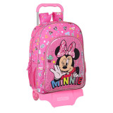 Troler cu ghiozdan scoala 38 cm Minnie Mouse, Jad