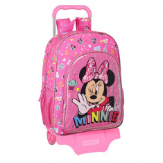 Troler cu ghiozdan scoala 38 cm Minnie Mouse