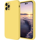 Husa de protectie din silicon pentru Apple iPhone XR, SoftTouch, interior microfibra, Galben