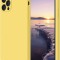 Husa de protectie din silicon pentru Apple iPhone 11 Pro Max, SoftTouch, interior microfibra, Galben