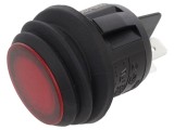 &Icirc;ntrerupător Rocker DPST ON-OFF 10A/250VAC Roșu IP65 SCI