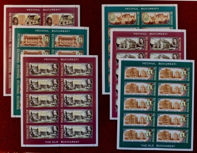 2007 &amp;quot; Vechiul Bucuresti &amp;quot;, LP 1763 a - serie de 6 minicoli a cate 10 marci, MNH foto