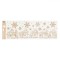 Autocolant Decorativ Crăciun, Om de Zăpadă și Fulgi, Glitter Bronz, 20x60cm