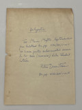 Petru Dumitriu - document vechi - manuscris, semnatura olografa