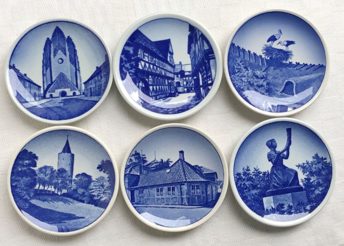 Set de sase farfurioare de colectie din portelan fin danez ROYAL COPENHAGEN (6)