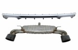 Difuzor Bara Spate cu Sistem de evacuare Negru AUDI A3 8V Facelift Hatchback Sportback (2016-2019) S3 Design pentru Bara Standard Performance AutoTuni