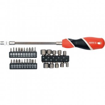 Set surubelnita, Yato, flexibila cu biti 31 buc foto