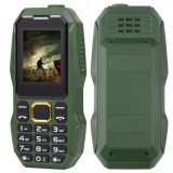 Telefon militar rezistent, dual sim, baterie puternica 13000 mAh, display color, lanterna, rezistent la socuri, verde
