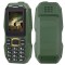 Telefon militar rezistent, dual sim, baterie puternica 13000 mAh, display color, lanterna, rezistent la socuri, verde