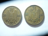 Set 2 Monede 10 lei 1930 cu si fara semn monetar Paris ,cal.Buna si F.buna