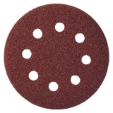 Disc abraziv cu autofixare, pentru lemn / metale, cu perforatii, Klingspor PS 22 K, 125 mm, granulatie 80