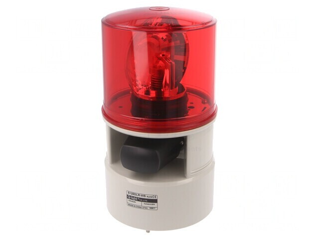Sirenă Luminoasă și Acustică 24VDC S125DLR-WS-24-R