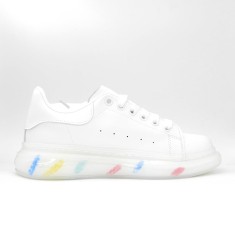 Sneakers Barbati MBrands cu talpa flexibila, din piele ecologica, alb MKB01 42 foto