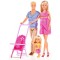 Set 3 Papusi Simba Steffi Love Happy Family cu Carucior si Accesorii