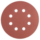 Hartie abraziva Velcro 125 mm K240 cu 8 gauri, set 5 buc, Graphite