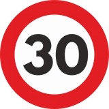Autocolant Sticker "Limita Viteza" Reflectorizant - 30km/h