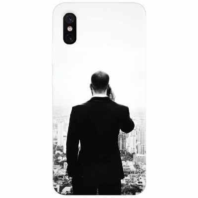 Husa silicon pentru Xiaomi Mi 8 Pro, Man In Suit foto