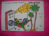 HOPCT 15043 ATLAS 01 -GERMANIA--CARTE POSTALA RADIO AMATOR / RADIOAMATORI CARICATURA -CIRCULATA