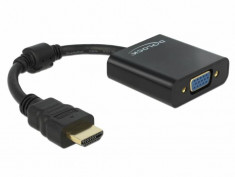 Adaptor Delock HDMI - VGA Black foto