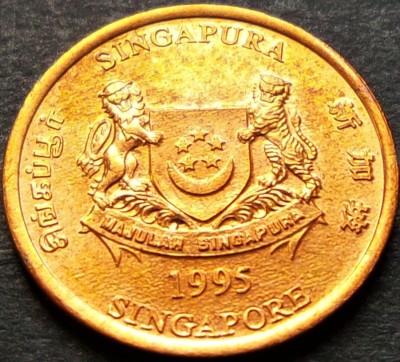 Moneda 1 CENT- SINGAPORE, anul 1995 *cod 874 = A.UNC foto