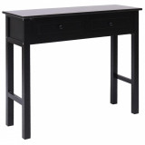 Cumpara ieftin Masă consolă, negru, 90 x 30 x 77 cm, lemn