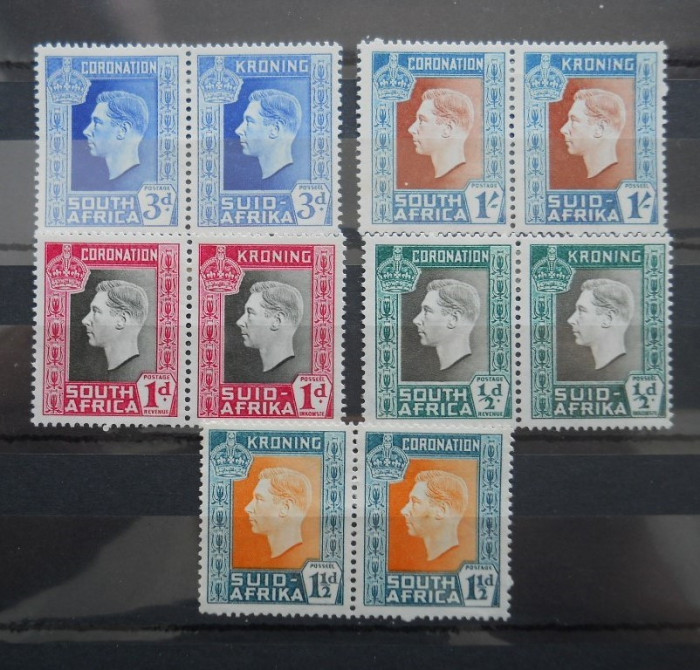 1937 SERIE AFRICA DE SUD ,COLONII BRITANICE