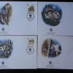 Estonia-WWF,FDC Fauna-set complet