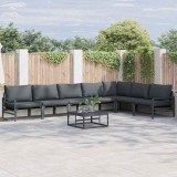 vidaXL Set de canapele pentru grădină 7 pcs Antracit Oțel