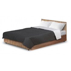 Ultrasonic cuvertură de pat matlasat 160x200 cm gri și negru