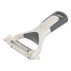 Decojitor Fructe si Legume 3 in 1 Gri Alb, 15cm, Plastic si Metal - Curatator Universal Multifunctional