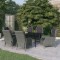 vidaXL Set mobilier pentru grădină, 7 piese, gri deschis 3099647