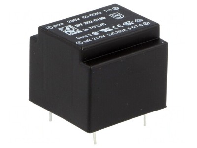 Transformator &amp;icirc;ncapsulat 0,5VA 230V AC la 12V DC PCB foto
