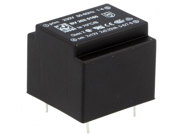 Transformator &icirc;ncapsulat 0,5VA 230V AC la 12V DC PCB