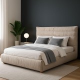 Pat Prestige 160x200 Lada de Depozitare Tapitat Sofa Bej (cod:ML2514)