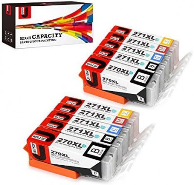Cartuș de cerneală JSir 270XL 10 pachete de &amp;icirc;nlocuire de mare capacitate pentru foto