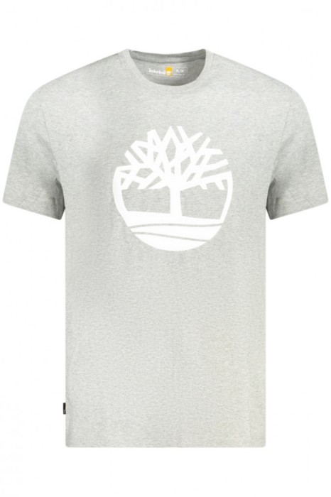 Timberland Tricou SS Tree barbati, cu imprimeu central, Regular fit, Gri deschis, S