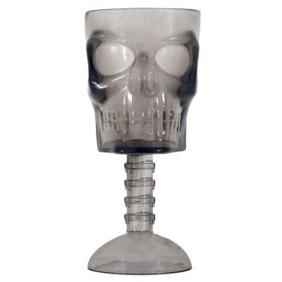 Pahar Halloween, Craniu, Plastic, Diametru 8 cm x &amp;Icirc;nălțime 18 cm foto