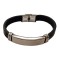Bratara din piele ecologica, Inox, A4B55
