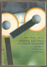 Aparate electrice de inalta tensiune-montare,intretinere ,exploatare foto