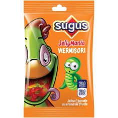 Jeleuri Sugus JellyMania Viermisori, Fructe, 75 g, Jeleuri Gumate Sugus JellyMania Viermisori, Jeleuri Gumate Sugus Viermisori, Jeleuri Sugus Viermiso foto