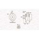 Alternator Hyundai: i20 (Ib), i30 (Fd), Veloster (Fs); Kia: Carens 3 (Un), Cee&amp;#39;d (Jd), Soul 1 (Am), 1.4, 1.6, fulie 58mm, MAGNETI MARELLI