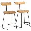 Gossi scaune de bar 2 buc 49x43x79 cm lemn masiv de mango
