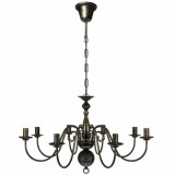 Cumpara ieftin Candelabru alb de metal in stil antichizat, 8 x becuri E14